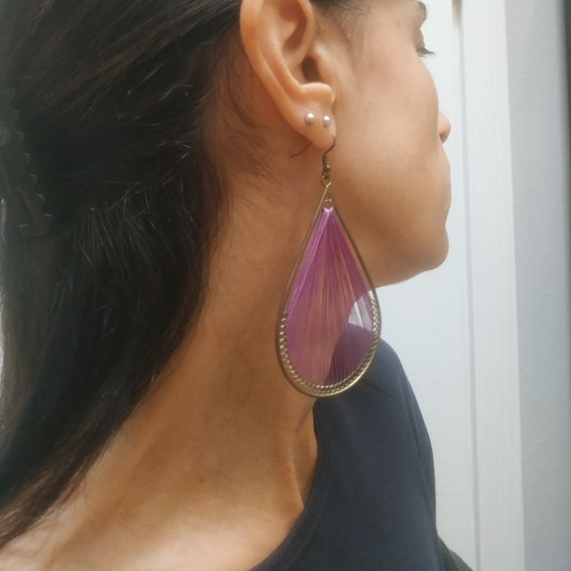 Orecchini a goccia colore viola