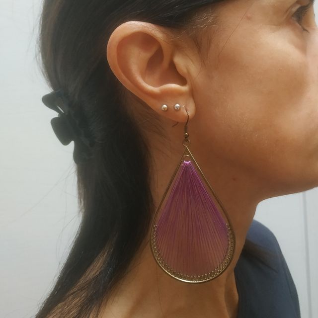 Orecchini a goccia colore viola