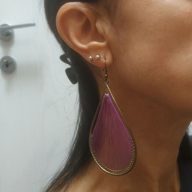 Orecchini a goccia colore viola