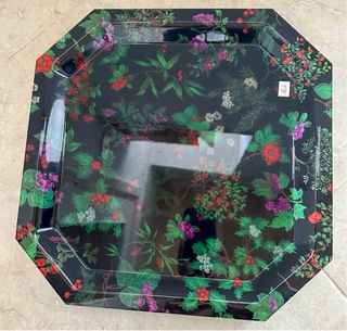 Vassoio tessuto lino plexiglass made italy