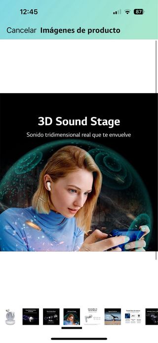 Auriculares LG TONEFP5W cancelacion activa ruido