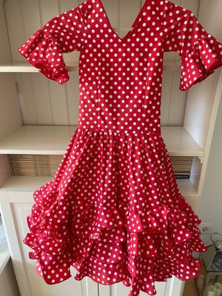 Vestido de Sevillanas original talla 26 niña
