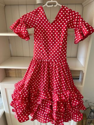 Vestido de Sevillanas original talla 26 niña