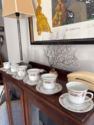 Set di tazze da caffè/tè inglesi antiche