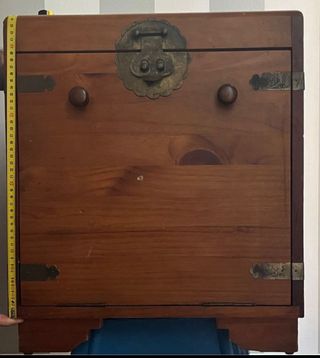 BAUL ALMACENAJE DE MADERA CON APERTURA FRONTAL