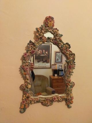 Dos espejos porcelana.