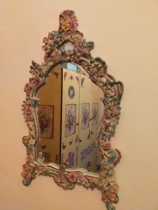 Dos espejos porcelana.