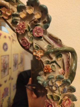 Dos espejos porcelana.