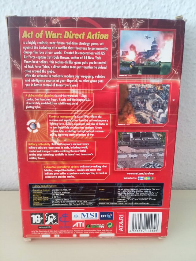 Juego Ordenador PC ACT OF WAR Direct Action