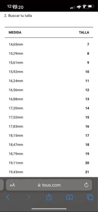 Anillo Tous Minne talla 12