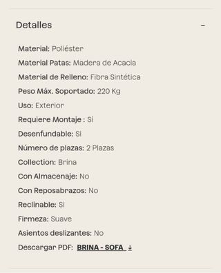 Sofá exterior Sklum