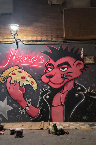 GRAFFITI grafiti local fachada pintor mural diseño