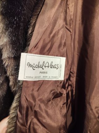 Abrigo visón sintetico