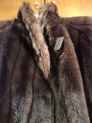Abrigo visón sintetico