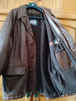 Chaqueta caballero en piel
