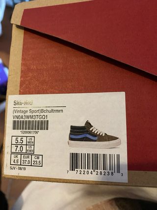 Vans de botin de ante n37