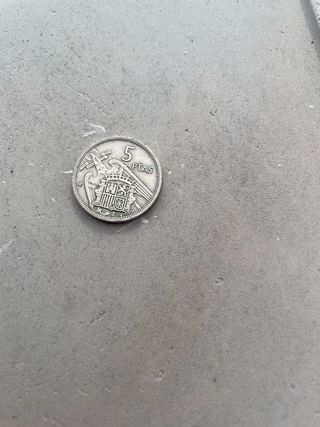 Moneda 5 pesetas Franco 1957