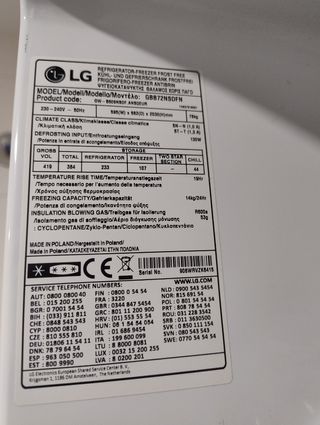 Balda para puerta  de nevera LG inverter
