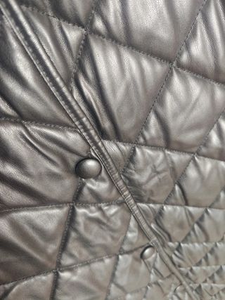 Abrigo acolchado polipiel Zara
