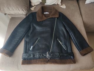 Cazadora biker borrego ZARA