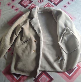 Chaqueta beige-blanca un uso talla M grande