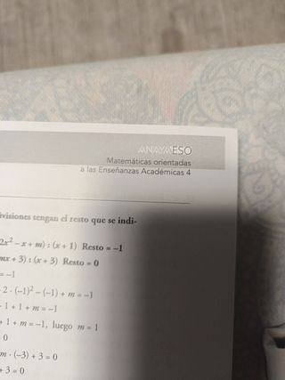Solucionario matemáticas 4º de la ESO