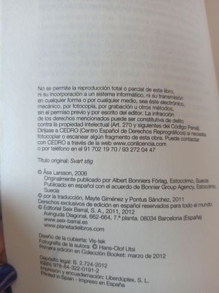 La senda oscura. Åsa Larsson