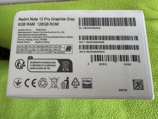 Apenas a caixa Redmi Note 12 Pro