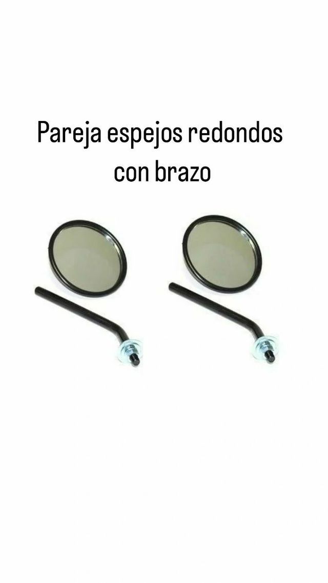 Pareja espejo redondo con brazo Santana