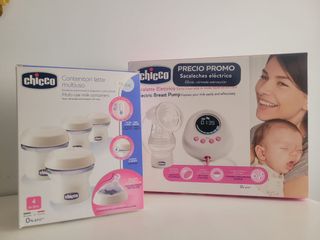 Sacaleches eléctrico Chicco + 4 Botes Chicco