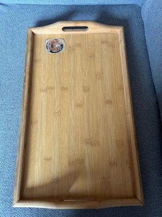 Mesa auxiliar de bambú plegable