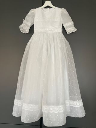 Vestido comunion marca Periquetta de organdi Suizo