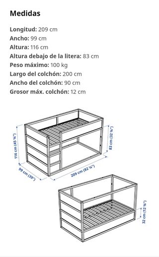 Cama Litera kura IKEA.