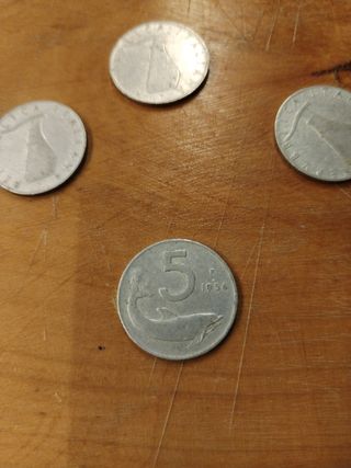 5 lire monete anni 50