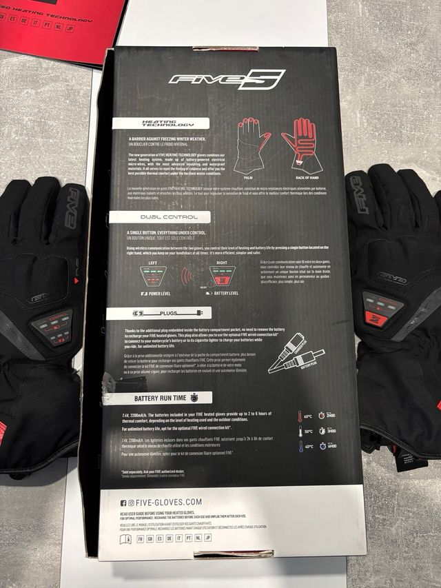 Guantes calefactables moto