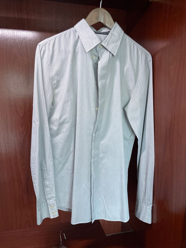 Camisa Armani Jeans hombre azul talla M — original