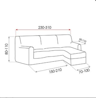 Funda chaise longue sofa