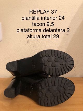 REPLAY Botines vaqueros tacon 37