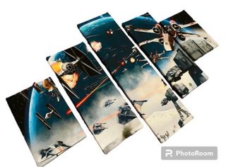 Cuadro lienzo STAR WARS de la Batalla de Hoth