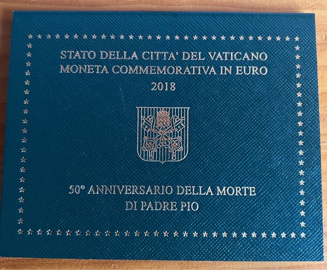 2 monedas del Vaticano año 2018