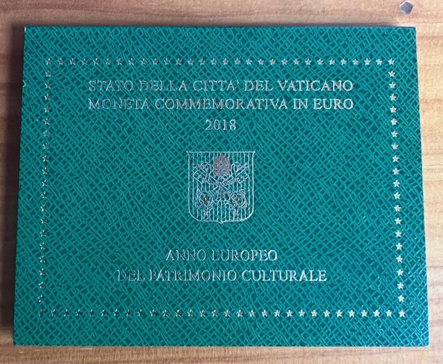 2 monedas del Vaticano año 2018