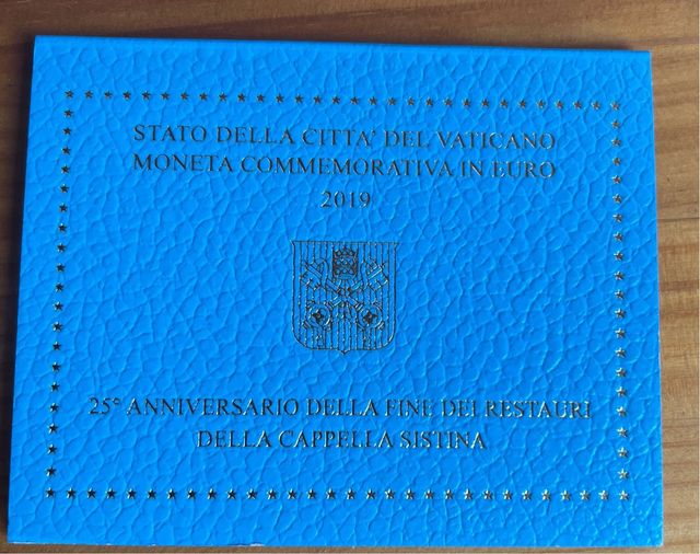 2 monedas del Vaticano año 2019