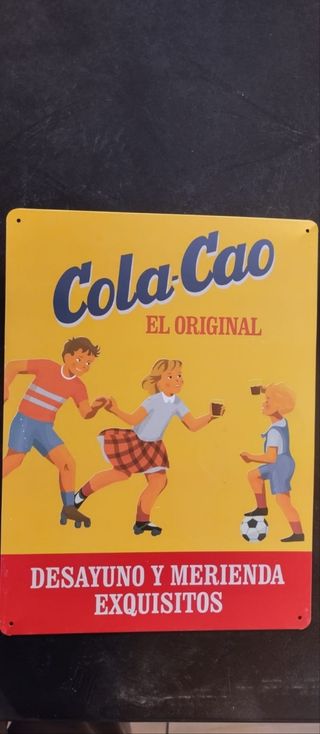 Cartel chapa Cola cado