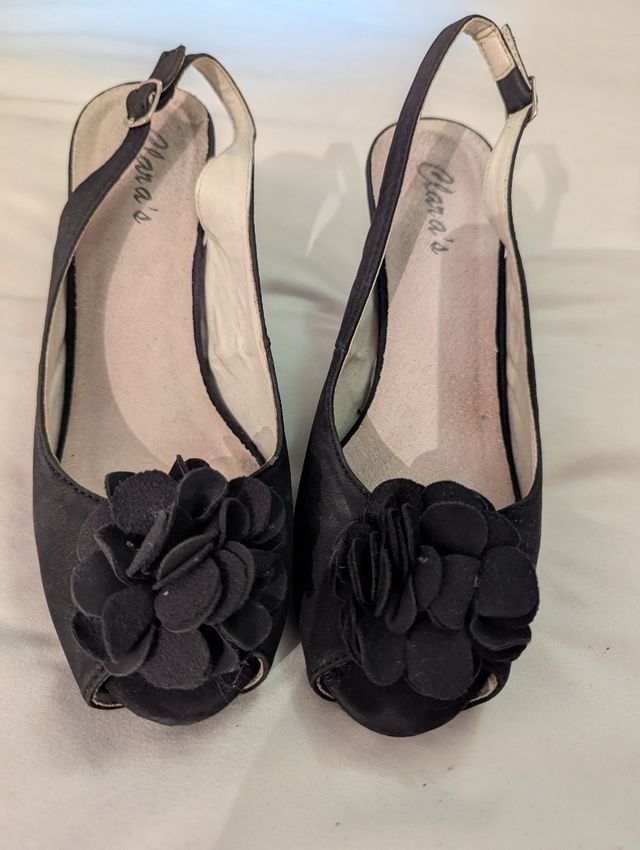 Zapato destalonado negro T38