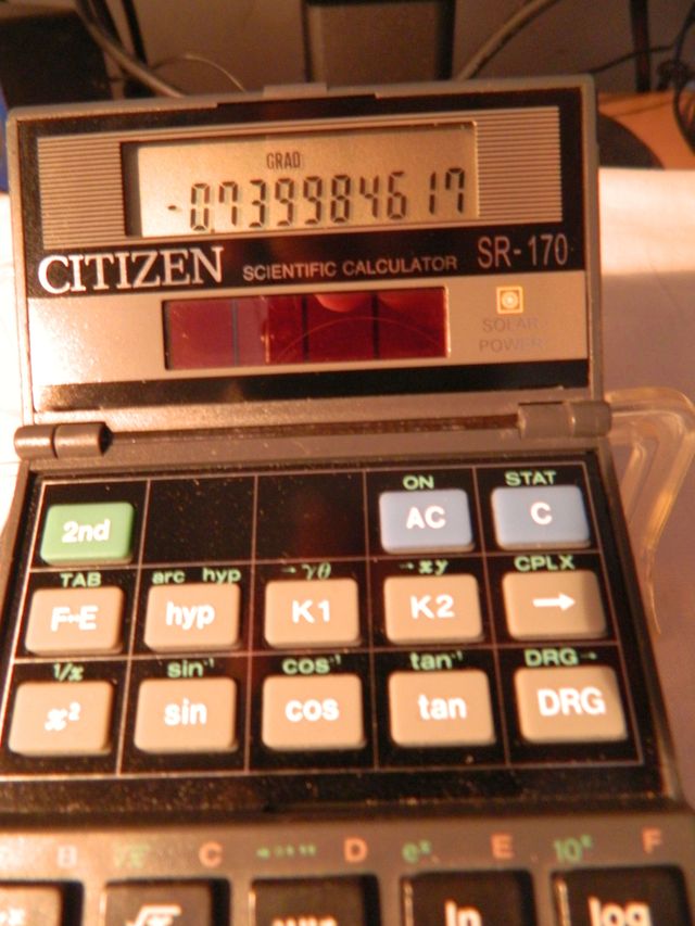 CALCULADORA CIENTIFICA SOLAR CITIZEN SR170