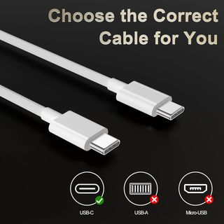 60W Cable Tipo C Carga Rápida PD 3.0 Nylon,1 M