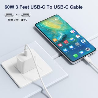 60W Cable Tipo C Carga Rápida PD 3.0 Nylon,1 M