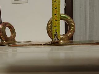 N. 4 piastre dritte in acciaio zincato oro