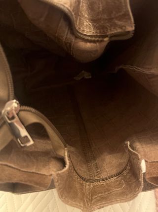 Bolso de piel marron