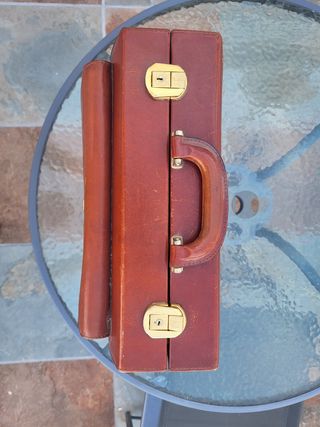 Maletín médico de piel, vintage.